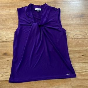 Calvin Klein Royal Purple Stretchy Women’s Blouse Top